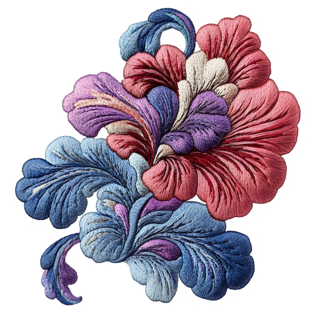 detal haftu kwiatowego